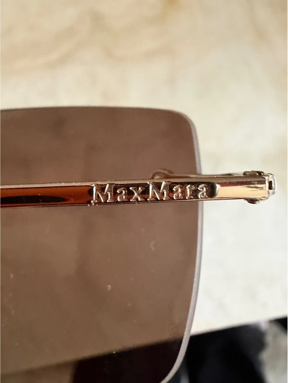 Max Mara Made in Italy Rimless Sunglasses MM 186/S 00004 with Original Case